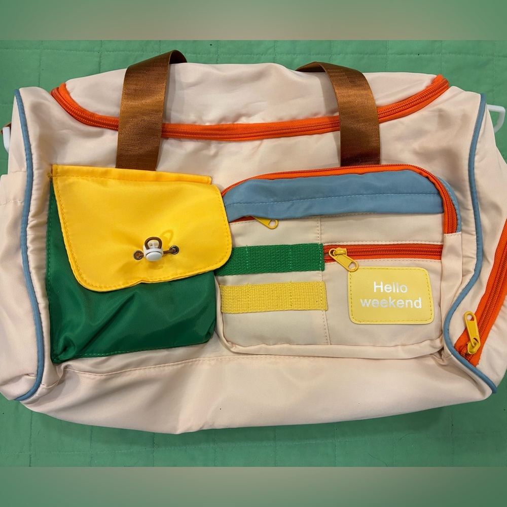 Color Block Duffel Bag Never Used - Picture 3 of 7